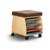 Picture of Teacher's Side Kick Mobile Stool with Espresso Cushion