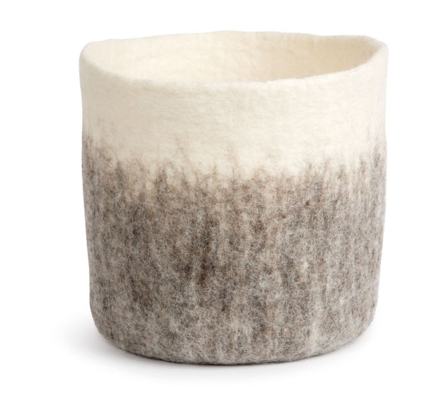 Picture of Felted Wool Large Wool Basket set of 2