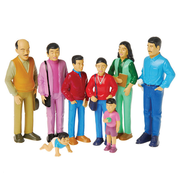 Picture of Pretend Play Family, Hispanic.  Set of 8