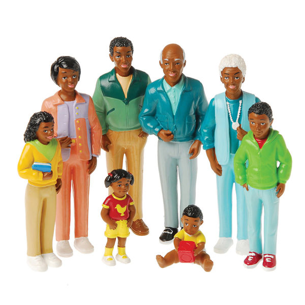 Picture of Pretend Play Family , African American Set of 8 Figures