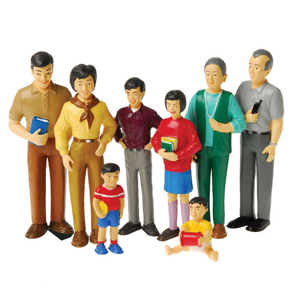 Picture of Pretend Play Family , Asian  American Set of 8 Figures