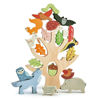 Picture of Stacking Forest Tree Trunk with Animals - set of 19 Wooden Characters