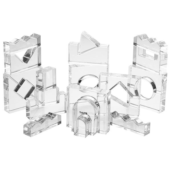 Picture of Crystal Block Set of 17 Shapes set of 25 blocks