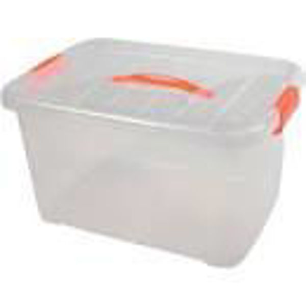 Picture of Clear Plastic Storage  Bin with Lid