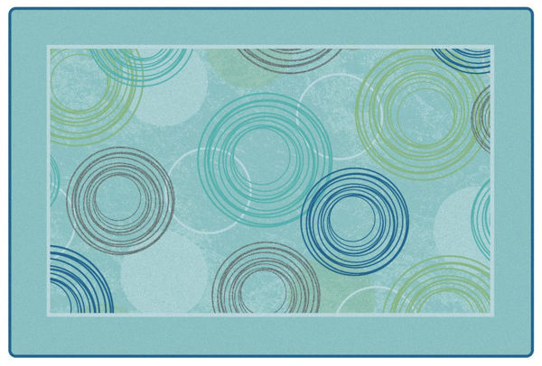 Picture of Raindrop Ripples Rug Tranquil Colors, 6'x9'