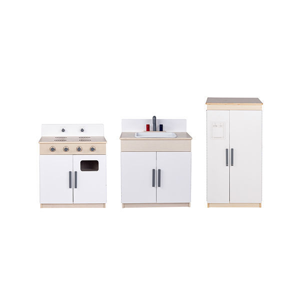 Picture of 3 Piece Kitchen WHITE WOOD STAIN  Set, Assembled