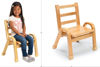 Picture of Natural Wood 13" Stack Chair, set of 2