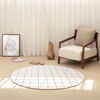 Picture of Round Soft Infant Play Mat Checker/ Ivory Pattern